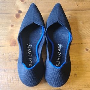 Black Rothy pointy flats (more like 8.5)